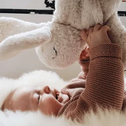 Klein Wit Konijn Knuffel Met Warmtekussen - 19,5 cm