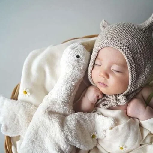 Kleine Knuffel Witte Gans Met Warmtekussen | 47 Cm