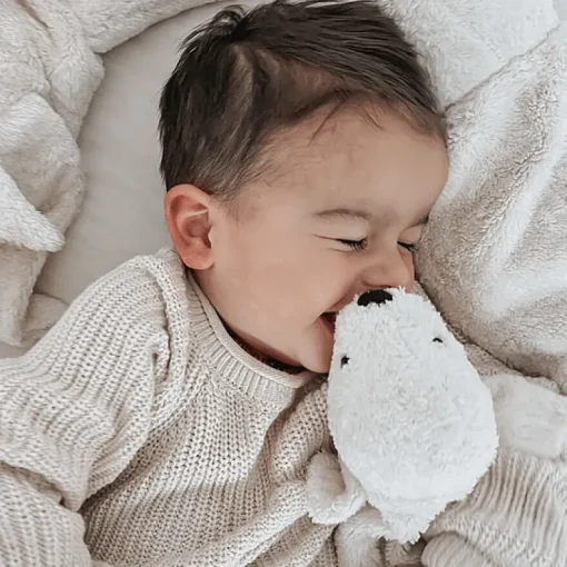 Kleine Knuffel Witte Zeehond Met Warmtekussen | 19,5 Cm
