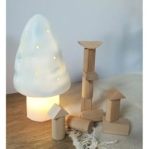 Kleine Lamp Paddenstoel - Blauw