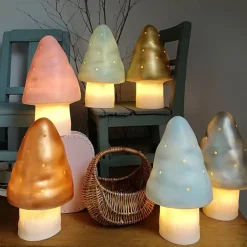 Kleine Lamp Paddenstoel - Blauw