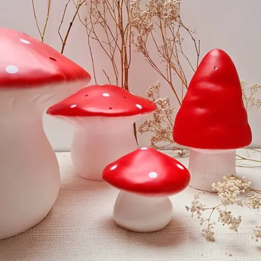 Kleine Lamp Paddenstoel - Rood