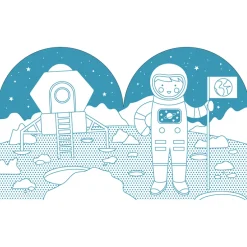 Kleurboek met stickers - Outer Space