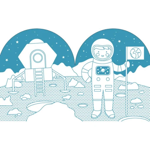 Kleurboek met stickers - Outer Space