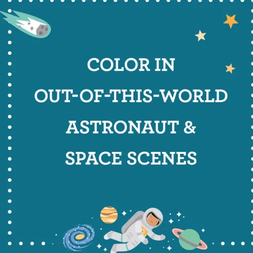 Kleurboek met stickers - Outer Space