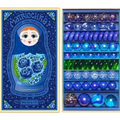 Knikkerset - Blue Yelena Matriochka Box