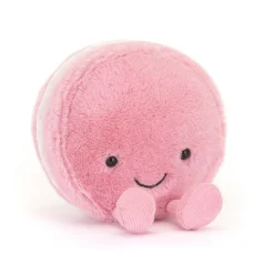 Knuffel Amuseables Mia Macaron Framboise - 12 cm