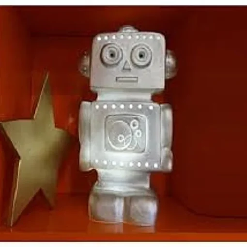 Lamp Robot Zilver