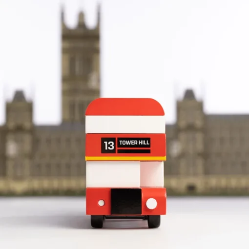 London Bus (L300) 13,3X4,1X4,6Cm, Wooden Diecast, In Giftbox,