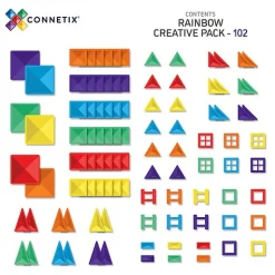 Magnetisch bouwspeelgoed Rainbow Creative Pack - set van 102