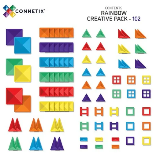 Magnetisch bouwspeelgoed Rainbow Creative Pack - set van 102