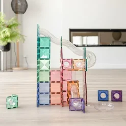 Magnetisch Speelgoed Knikkerbaan Pastel Ball Run Expansion Pack | Set van 80