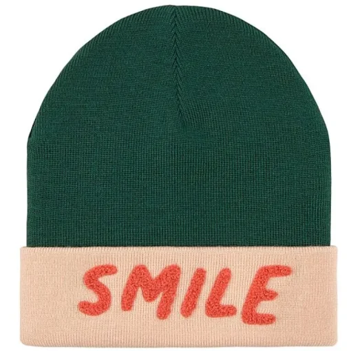 Merino Beanie Little Gang Smile Ocean Green/Light