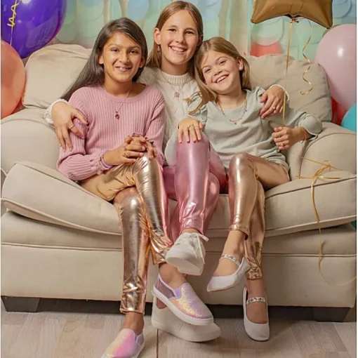 Metallic Pink Love Life Leggings