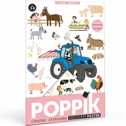Mini Discovery Poster + 27 Stickers Farm | 3-8 Jaar