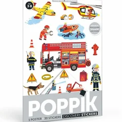 Mini Discovery Poster + 30 Stickers Fireman | 3-8 Jaar