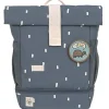 Mini Rolltop Rugzak | Happy Prints Midnight Blue