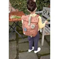 Mini Rolltop Rugzak | Happy Prints Caramel