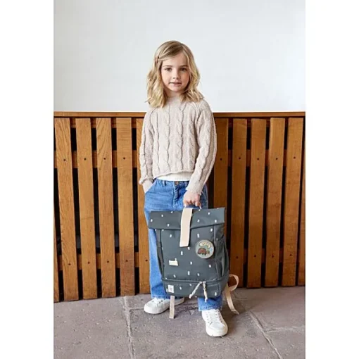 Mini Rolltop Rugzak | Happy Prints Midnight Blue