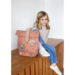 Mini Rolltop Rugzak | Happy Prints Caramel