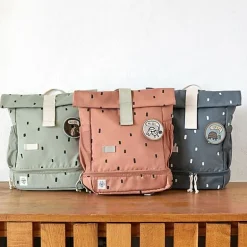 Mini Rolltop Rugzak | Happy Prints Caramel