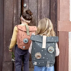 Mini Rolltop Rugzak | Happy Prints Caramel