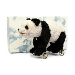 Mohair Panda Op Wielen 1938 Steiff + Certificaat