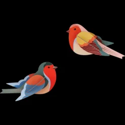 Muurdecoratie Wall Art Garden Birds - Robins