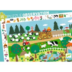 Observatiepuzzel De Boerderij - 35 stukjes + poster