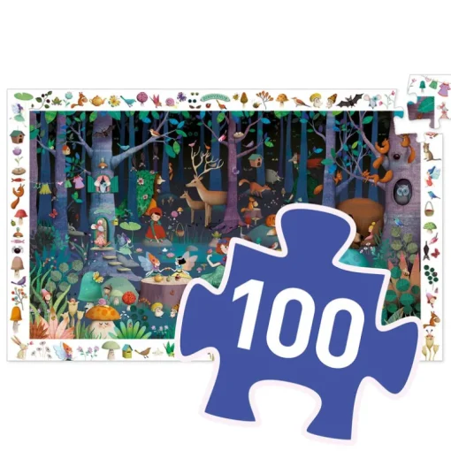 Observatiepuzzel Het betoverende bos - 100 stukjes + poster