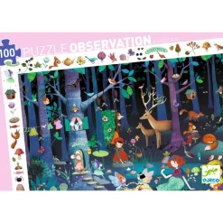Observatiepuzzel Het betoverende bos - 100 stukjes + poster