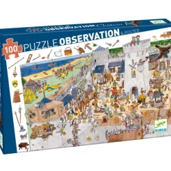 Observatiepuzzel Het versterkte kasteel - 100 stukjes + poster