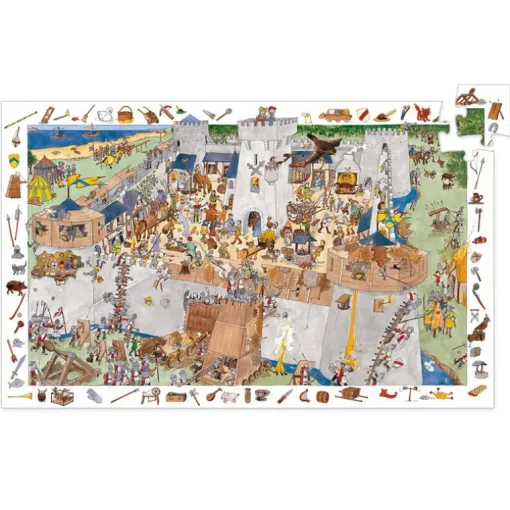 Observatiepuzzel Het versterkte kasteel - 100 stukjes + poster