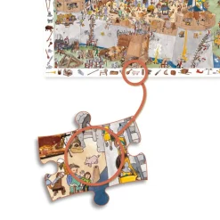 Observatiepuzzel Het versterkte kasteel - 100 stukjes + poster