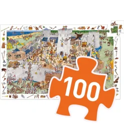 Observatiepuzzel Het versterkte kasteel - 100 stukjes + poster