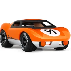 Oranje racewagen - Ken Gibson