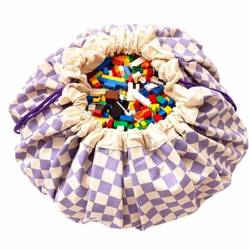 Play&Go 2 In 1 Opbergzak En Speelmat | Vichy Purple