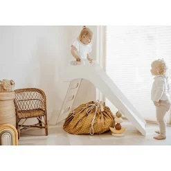 Play&Go Speelgoedzak | Organic Grid Mustard