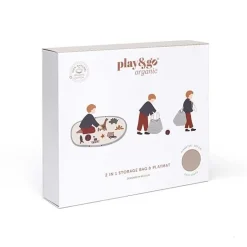 Play&Go Speelgoedzak | Organic Grid Mustard