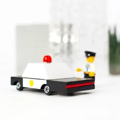 Police Car (F871) 8,9X4,1X3Cm, Wooden Diecast, In Giftbox, 3+