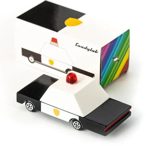 Police Car (F871) 8,9X4,1X3Cm, Wooden Diecast, In Giftbox, 3+