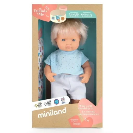 Pop My Friends & me Europese jongen met blond haar - 38 cm