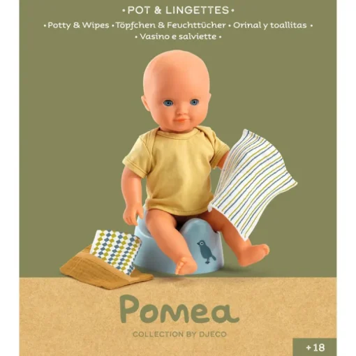 Poppenaccessoires potje met doekjes