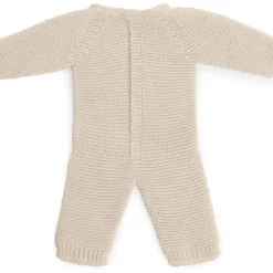 Poppenkledij Pyjama Gebreid Linnenkleur - 38 cm