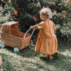 Poppenwagen - Rattan Strolley Natural