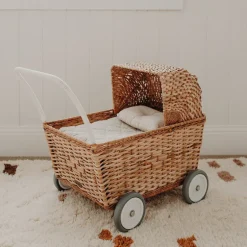 Poppenwagen - Rattan Strolley Natural