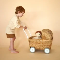 Poppenwagen - Rattan Strolley Natural
