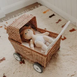 Poppenwagen - Rattan Strolley Natural