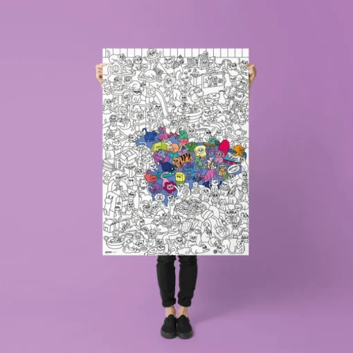 Poster om in te kleuren - Kitty