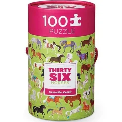 Puzzel In Tonnetje 36 Paarden - 100 Stukjes